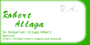 robert allaga business card