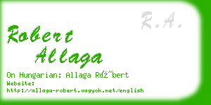 robert allaga business card